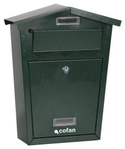 BUZÓN CORREO EXTERIOR VERDE MODELO LETTER 320x215x85mm