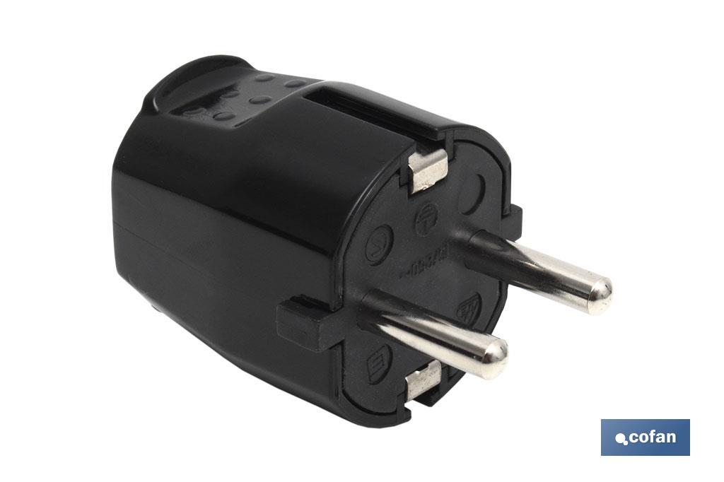 CLAVIJA BIPOLAR NEGRO (16A-250V) 1 CLAVIJA BIPOLAR NEGRO (16A-250V)