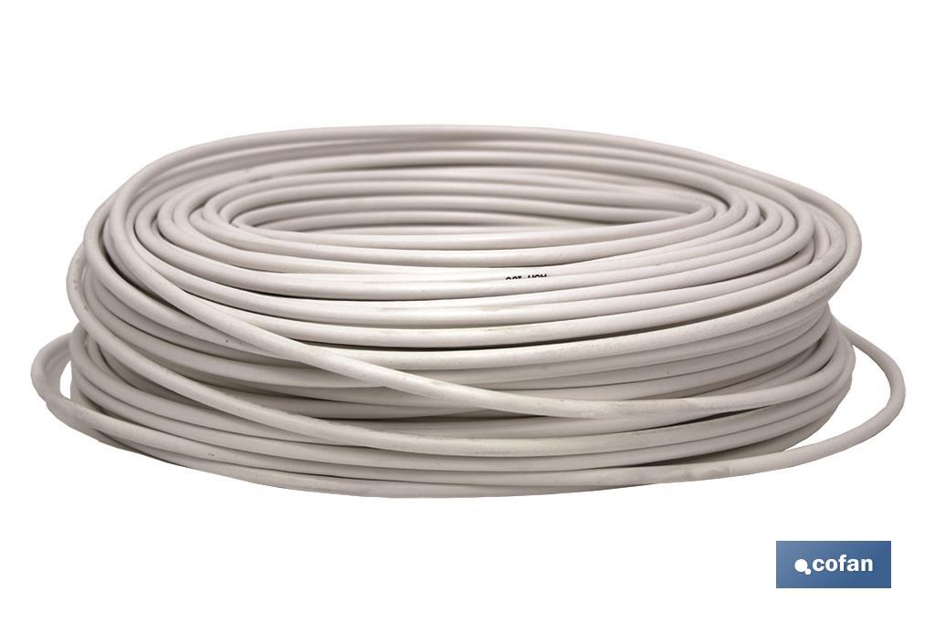 CABLE ANTENA 75 Ohm BLANCO (100 M) 1 CABLE ANTENA 75 Ohm BLANCO (100 M)