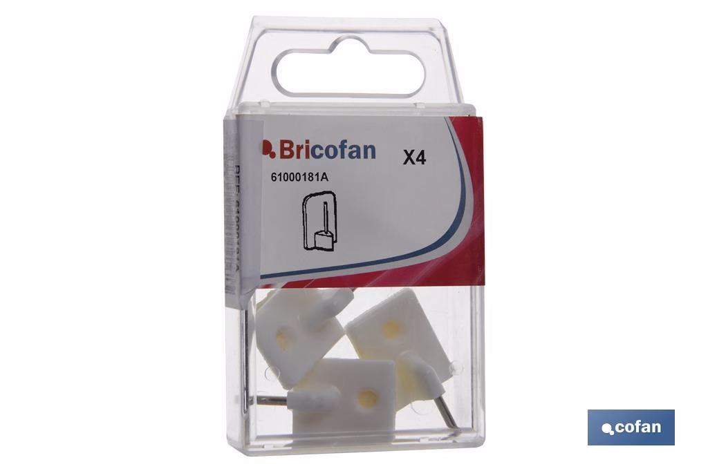 BL 4 UDS SOPORTE DE CORTINAS MARRÓN - Imagen 2