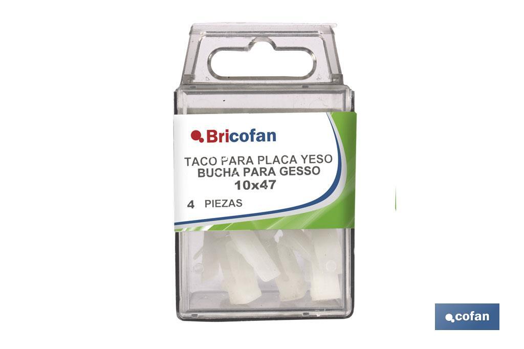 BL 4 UDS TACO PLACA YESO 10 X 47MM 3 BL 4 UDS TACO PLACA YESO 10 X 47MM - Imagen 3