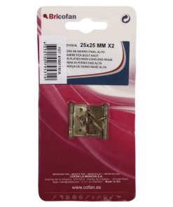 Alternative view of 2 UDS BISAGRA HIERRO LATON FIN ALTO 35 X 30