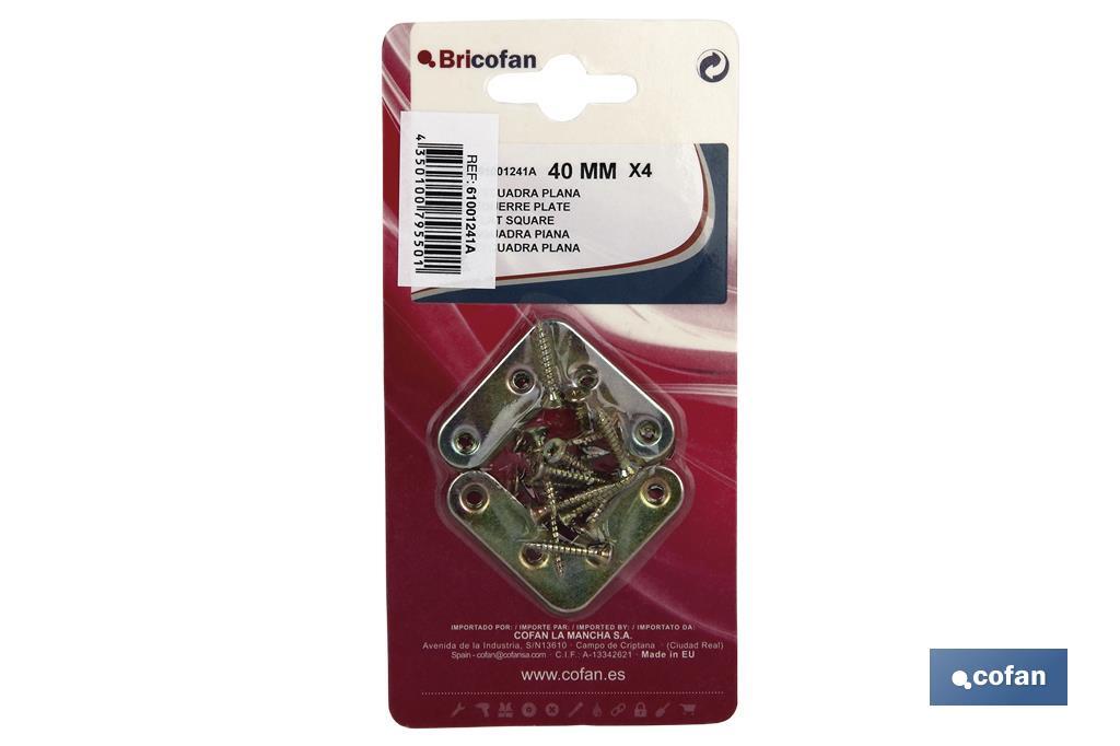 4 UDS. ESCUADRA PLANA 40 MM VENTA UNITARIA 2 4 UDS. ESCUADRA PLANA 40 MM VENTA UNITARIA - Imagen 2