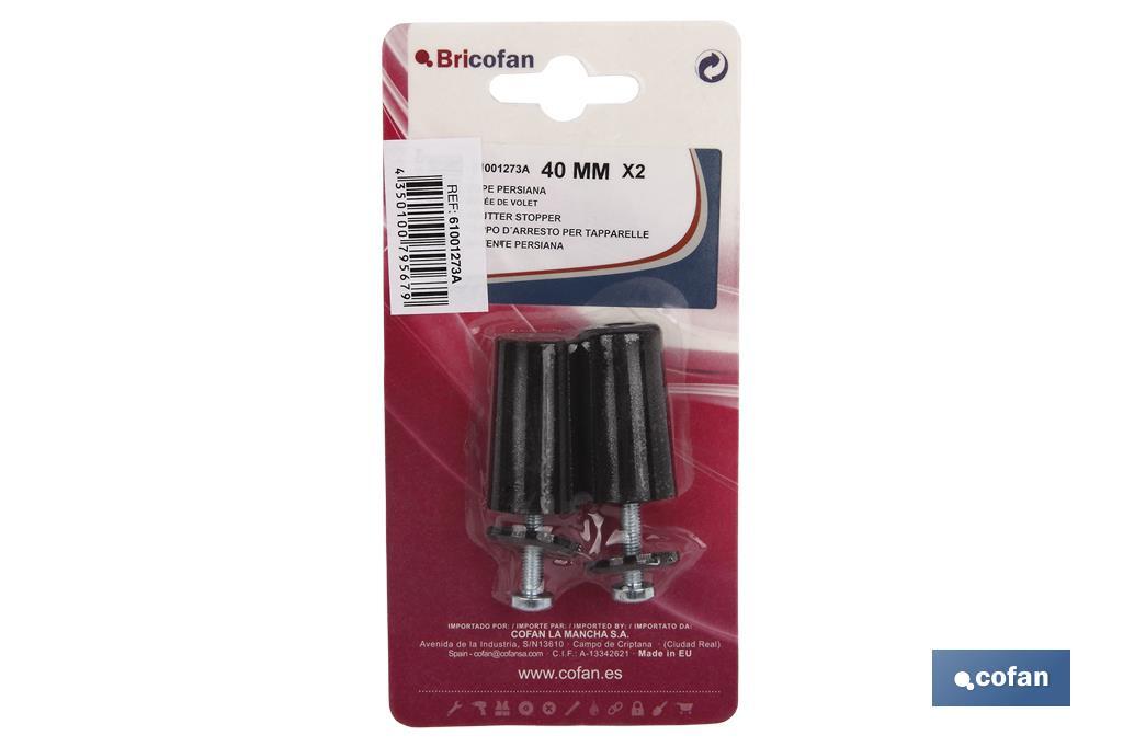 2 UDS TOPE PERSIANA 60MM MARRON 2 UDS 3 2 UDS TOPE PERSIANA 60MM MARRON 2 UDS - Imagen 3
