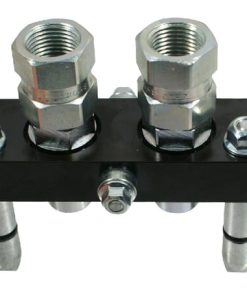 Multifaster DN10-2 x 1/2" BSPP tapón de sección móvil