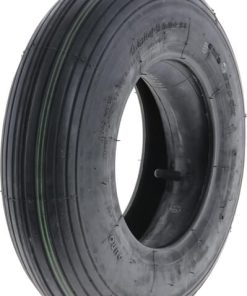 Neumático y cámara 4.00-8, 4 capas, válvula recta