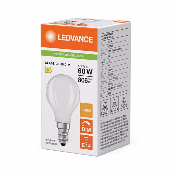 Lámpara LED 5.9W 827 E14 2 Lámpara LED 5.9W 827 E14 - Imagen 2