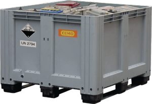 Caja paletizada polietileno [hdpe] gris 610L Capacidad 450Kg 1200x1000x760mm