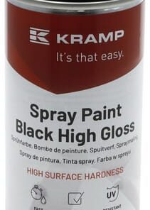 Pintura en spray negro alto brillo