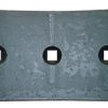 Punta de cultivador 420 x 120 x 10 mm reversible, curvada, 3 orificios, válida para Dalbo
