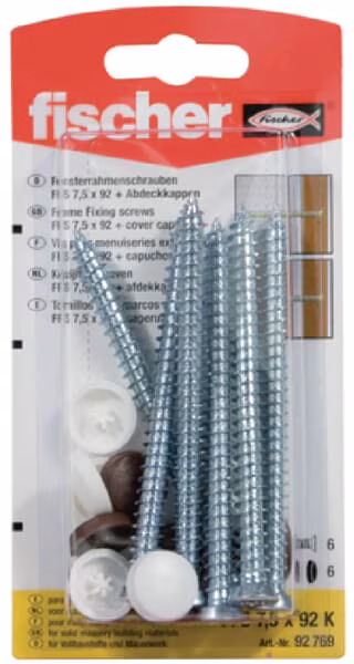 Tornillo para marco de ventana con tapa Ø6