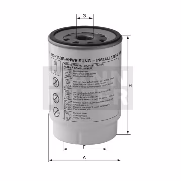 Filtro de combustible MANN-FILTER PL420/7x