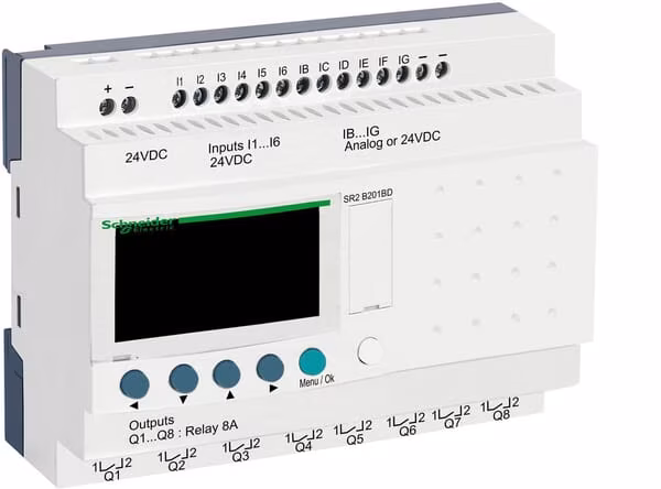 Relé inteligente Zelio 12I/8RO, 24VDC 1 Relé inteligente Zelio 12I/8RO, 24VDC