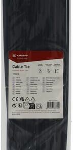 Brida sujetacables 3,6x370 mm, negra, 100 unid.