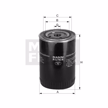 Filtro de aceite MANN-FILTER W940/67