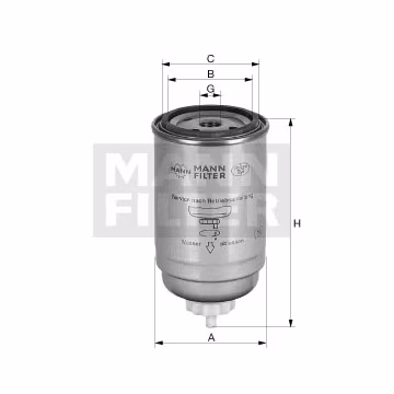 Filtro de combustible MANN-FILTER WK718/7