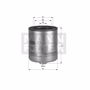 Filtro de combustible MANN-FILTER WK720/2x