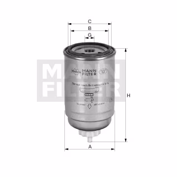 Filtro de combustible MANN-FILTER WK842