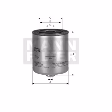 Filtro de combustible MANN-FILTER WK9048x