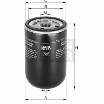 Filtro de combustible MANN-FILTER WK9165x
